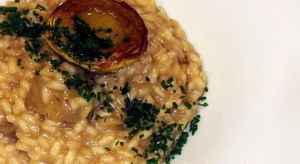 Risotto de alcachofas y scamorza